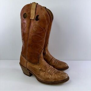 Acme Men's 4607 Brown Mid-Calf Almond Toe Cowboy Western Boots - Size 8.5D